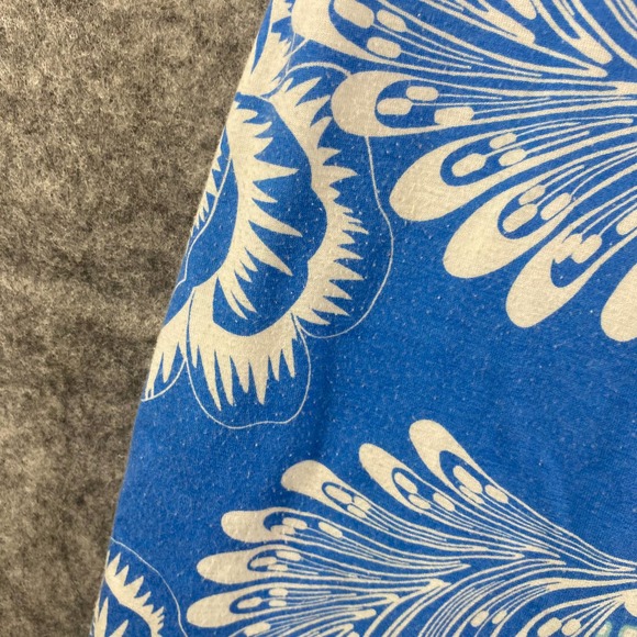 Title Nine Dress Small Blue Floral Printed Cowl Neck Performance Mini - Picture 10 of 10